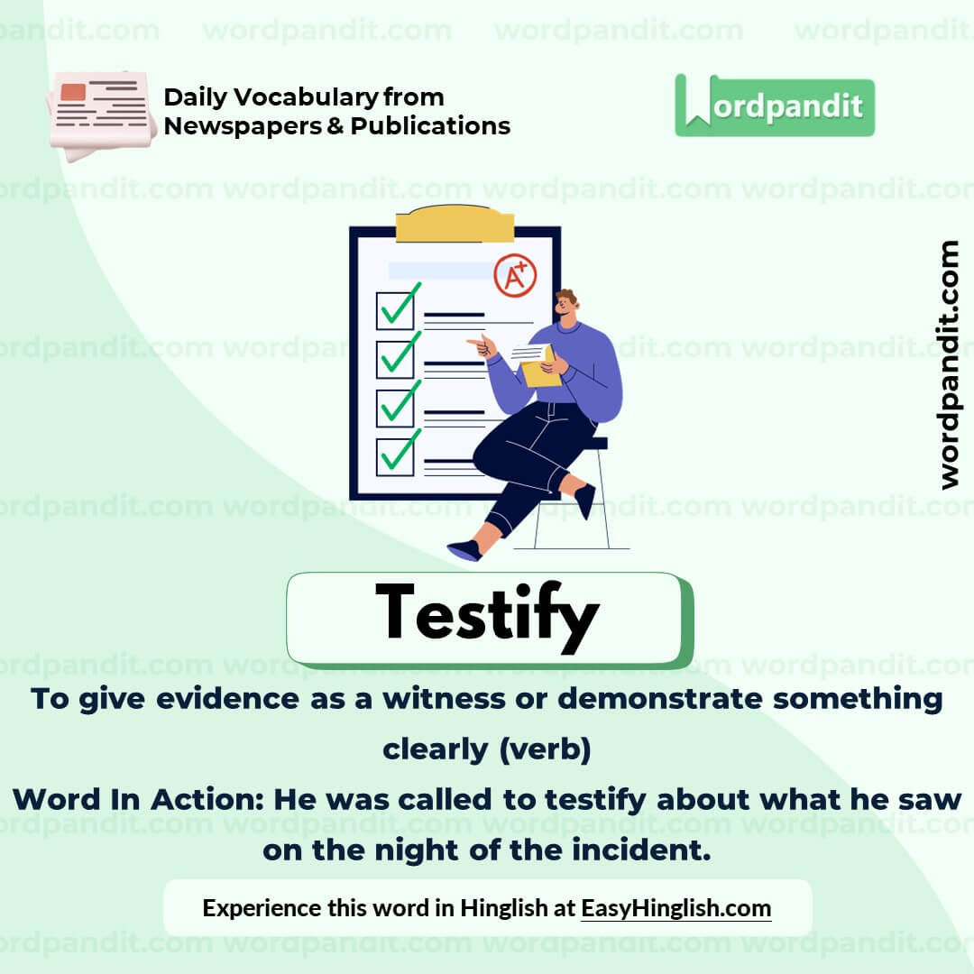 Testify Vocabulary Post