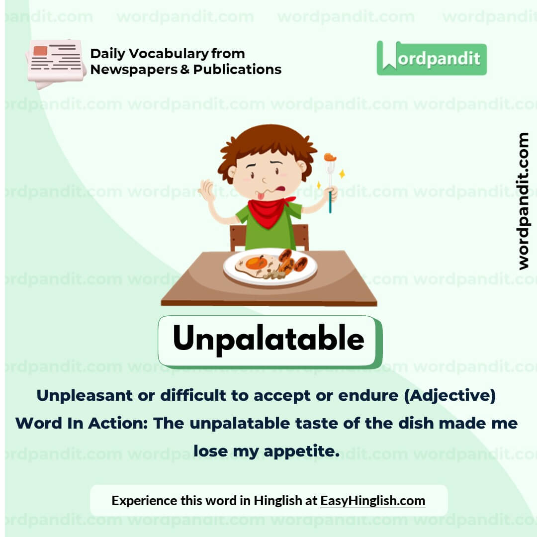 Unpalatable Vocabulary Picture