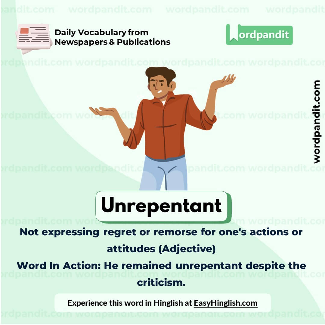 Unrepentant Vocabulary Picture