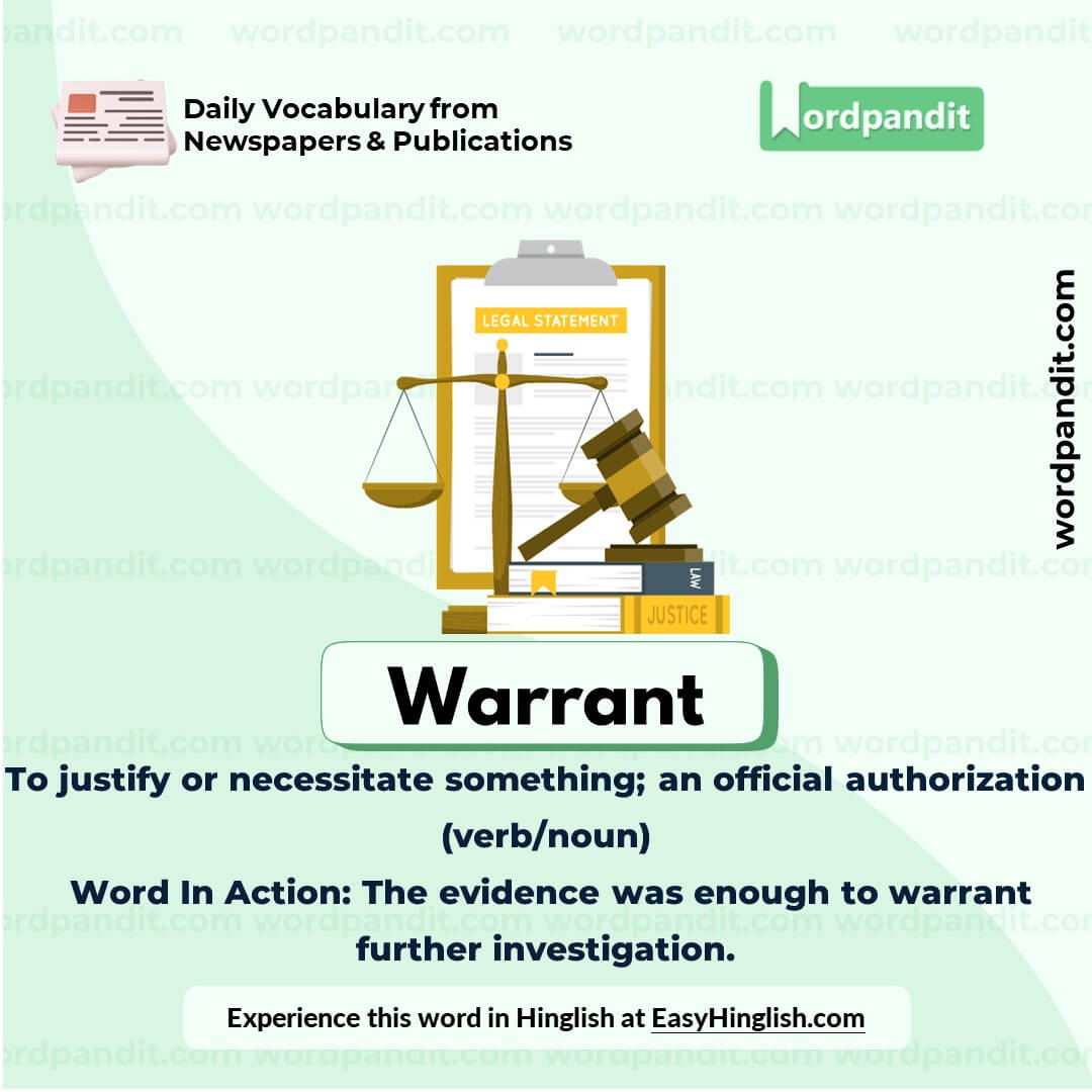 Warrant Vocabulary Picture