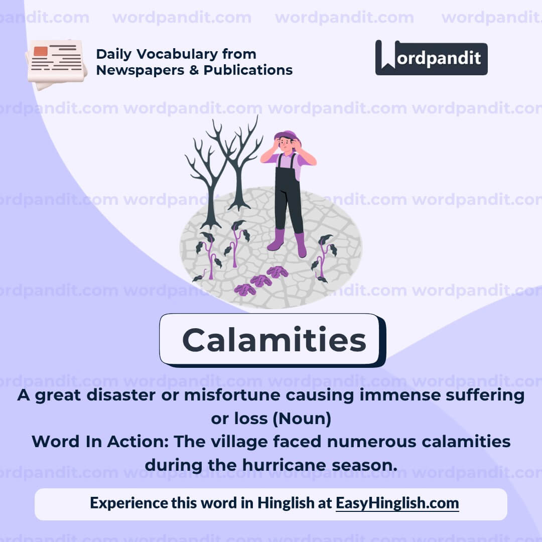 Calamities Vocabulary Post Calamities Vocabulary Post