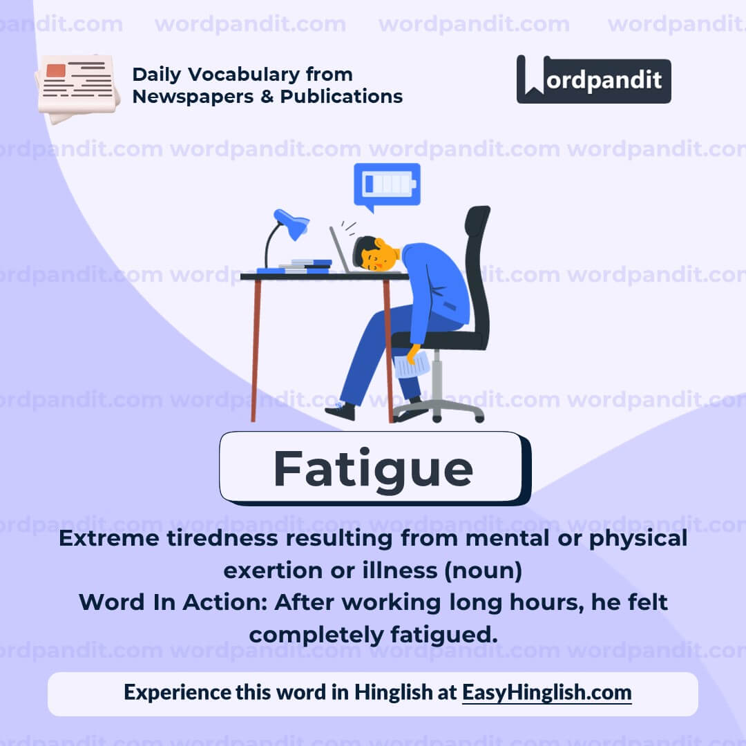 Fatigue Vocabulary Post
