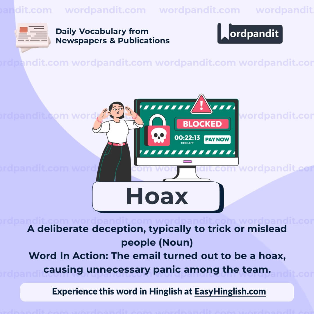 Hoax Vocabulary Post Hoax Vocabulary Post