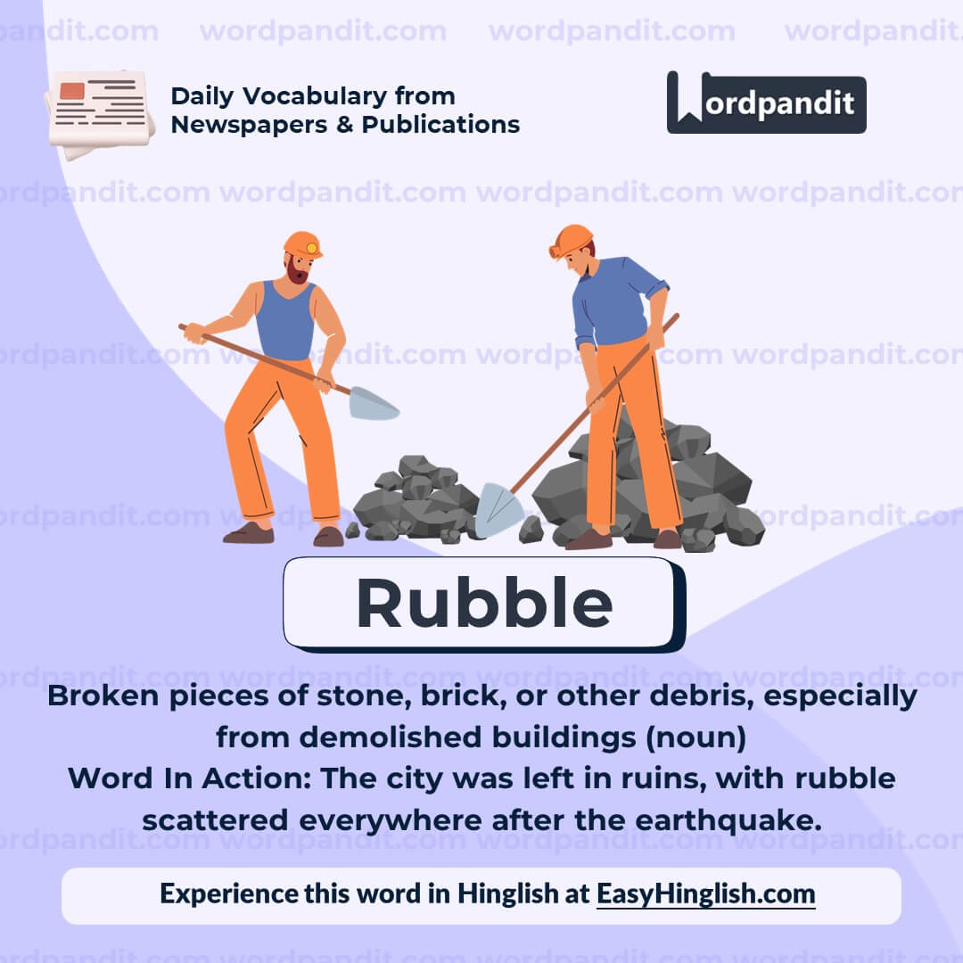 Rubble Vocabulary Post Rubble Vocabulary Post
