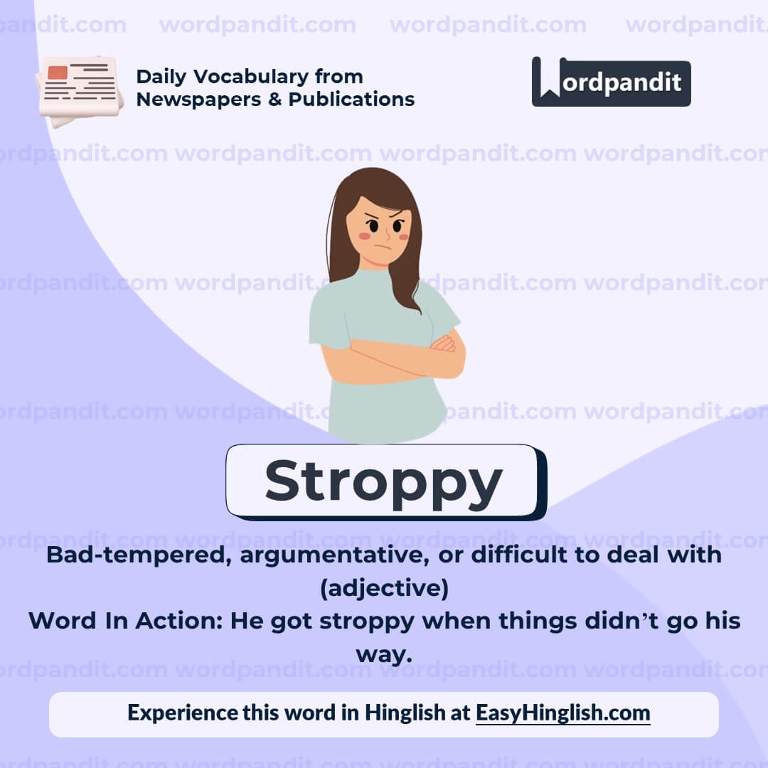 Stroppy Vocabulary Post Stroppy Vocabulary Post