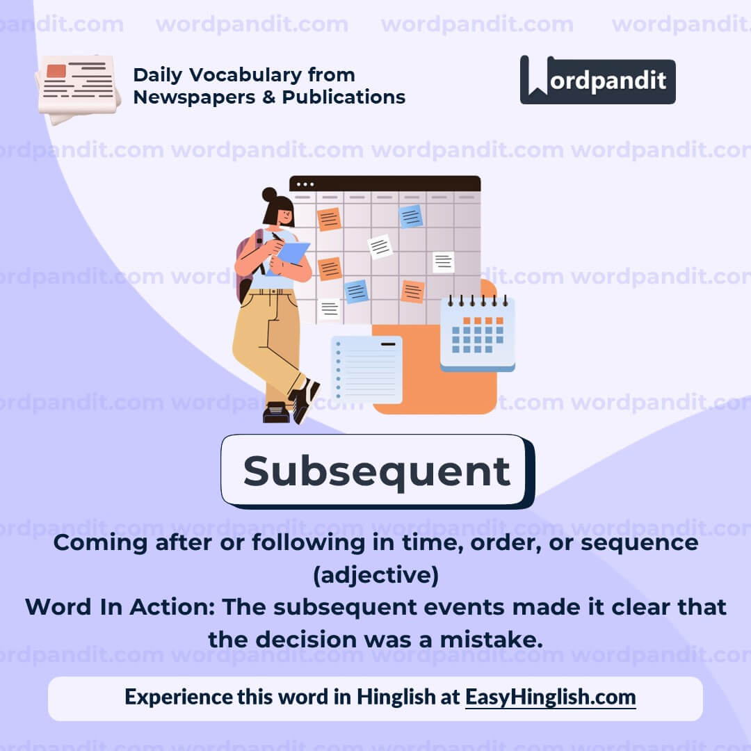 Subsequent Vocabulary Post