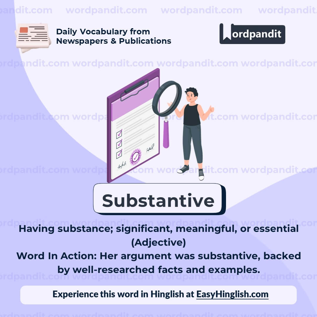 Substantive Vocabulary Post