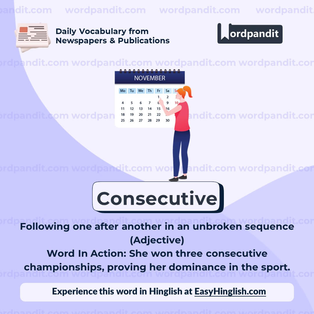 Consecutive Vocabulary Post