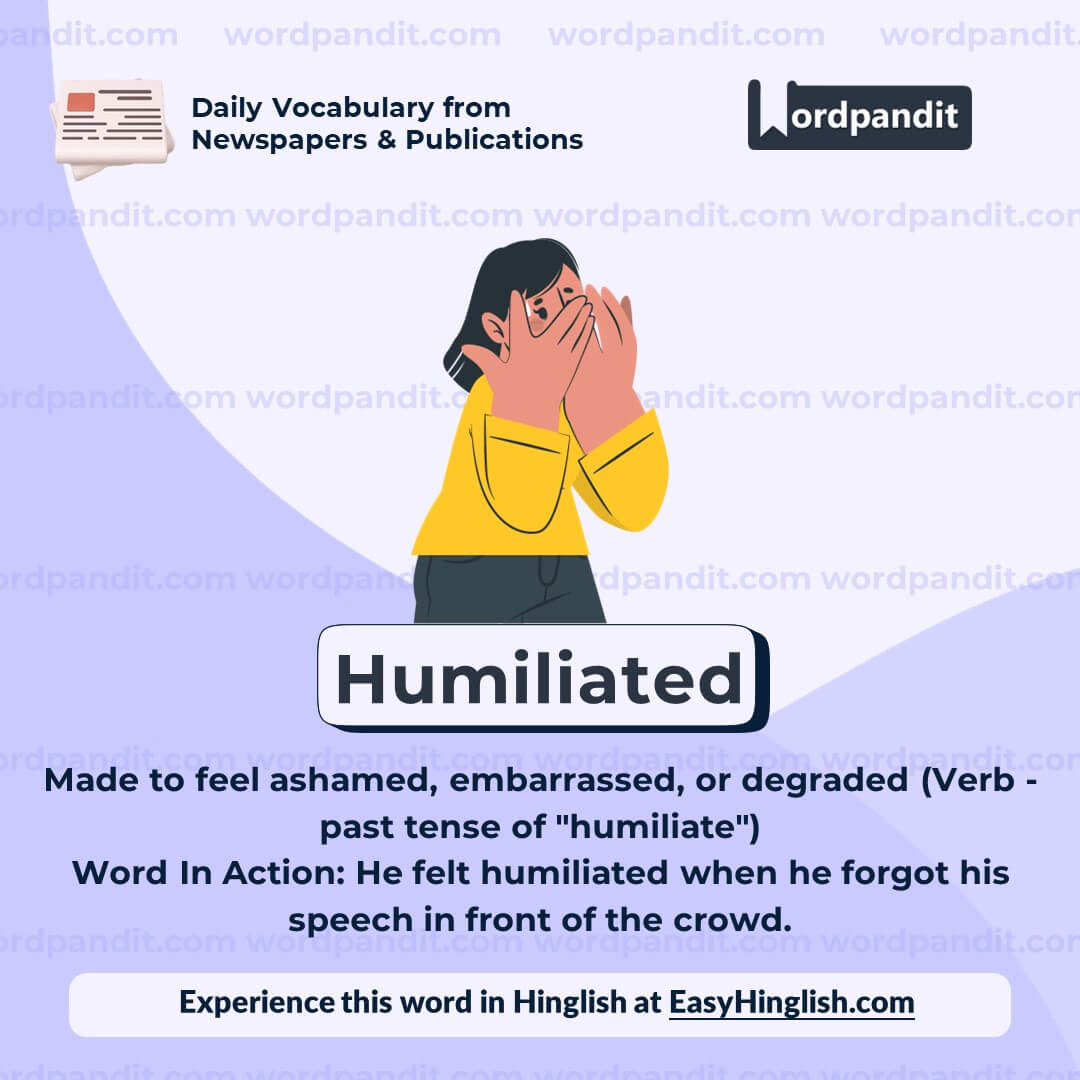 Humiliated Vocabulary Post