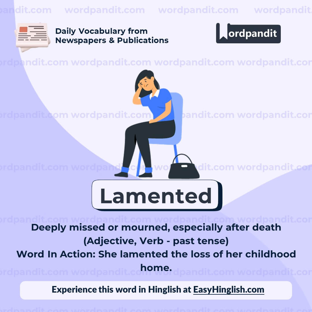 Lamented Vocabulary Post