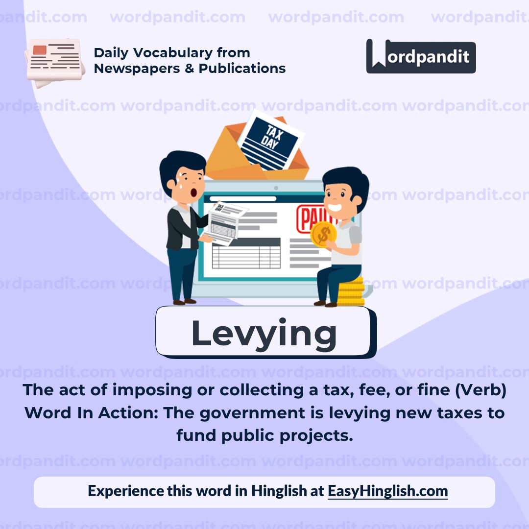 Levying Vocabulary Post Levying Vocabulary Post