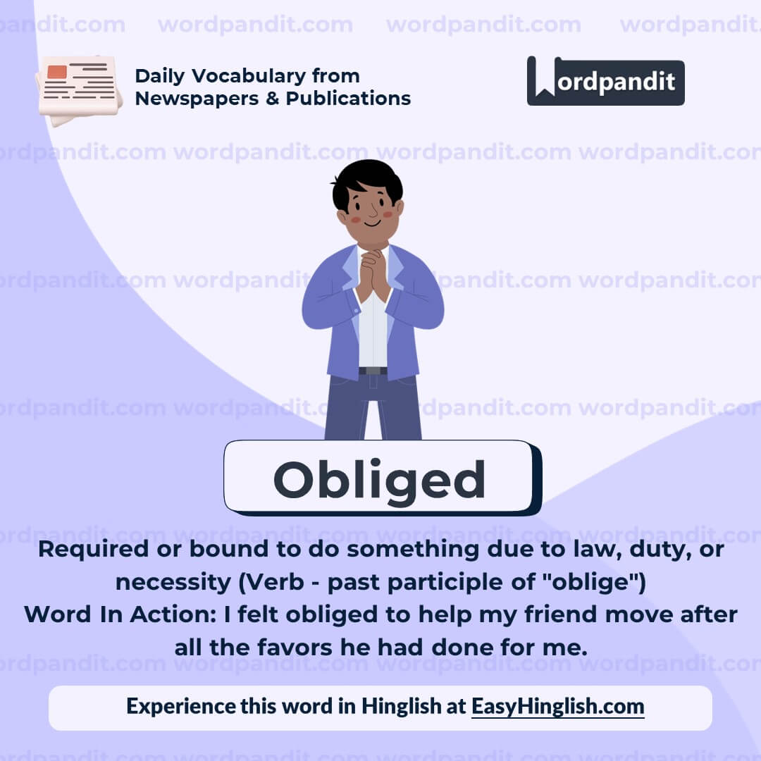Obliged Vocabulary Post