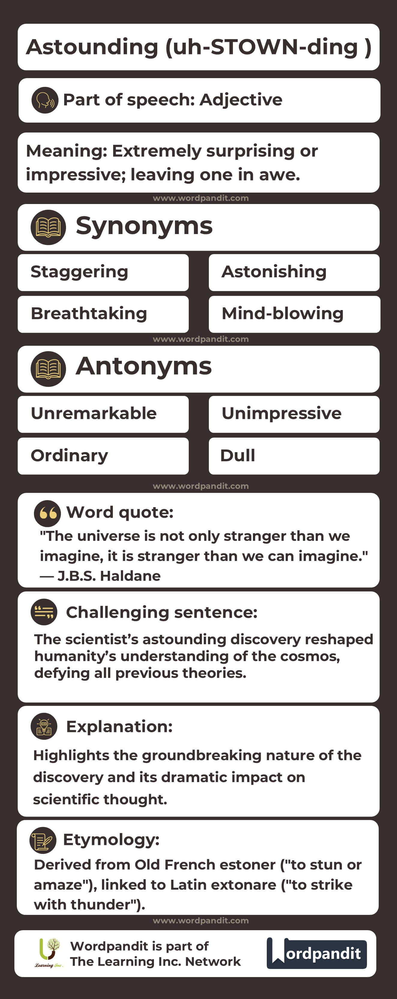 Astounding Flashcard