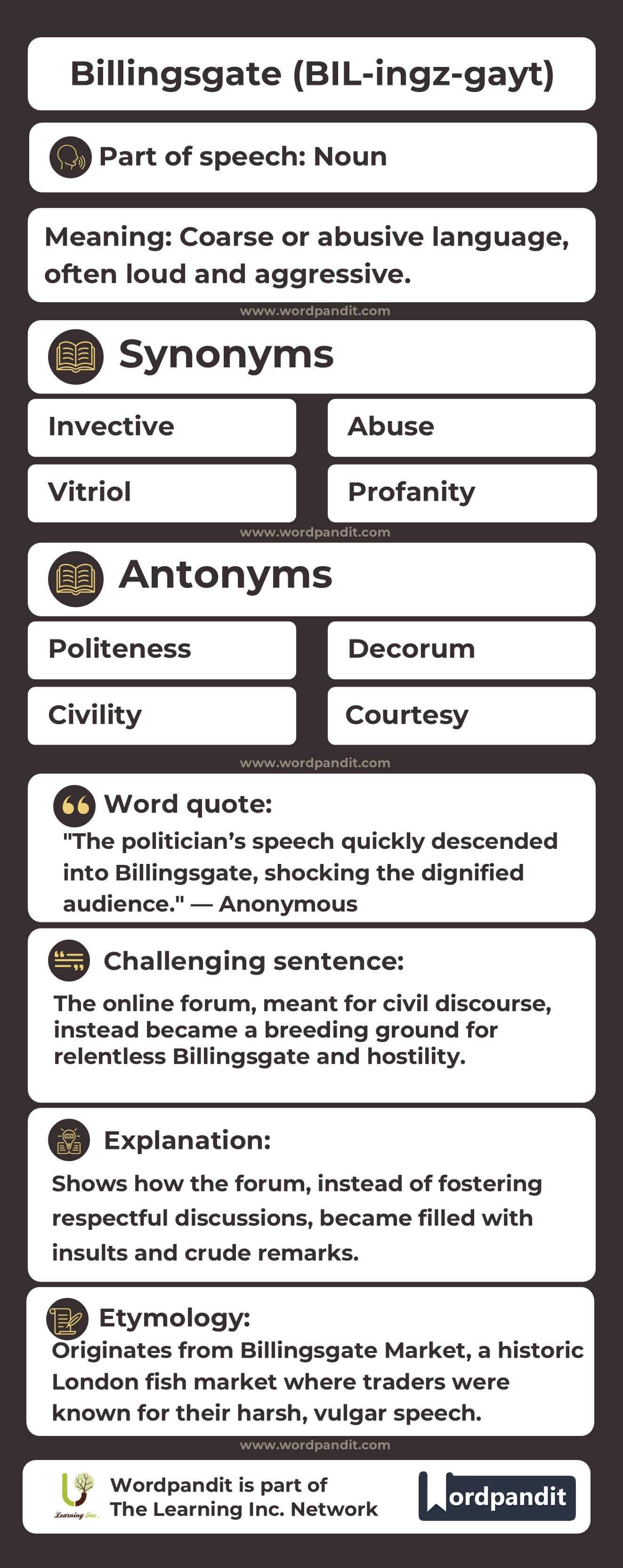 Billingsgate Flashcard