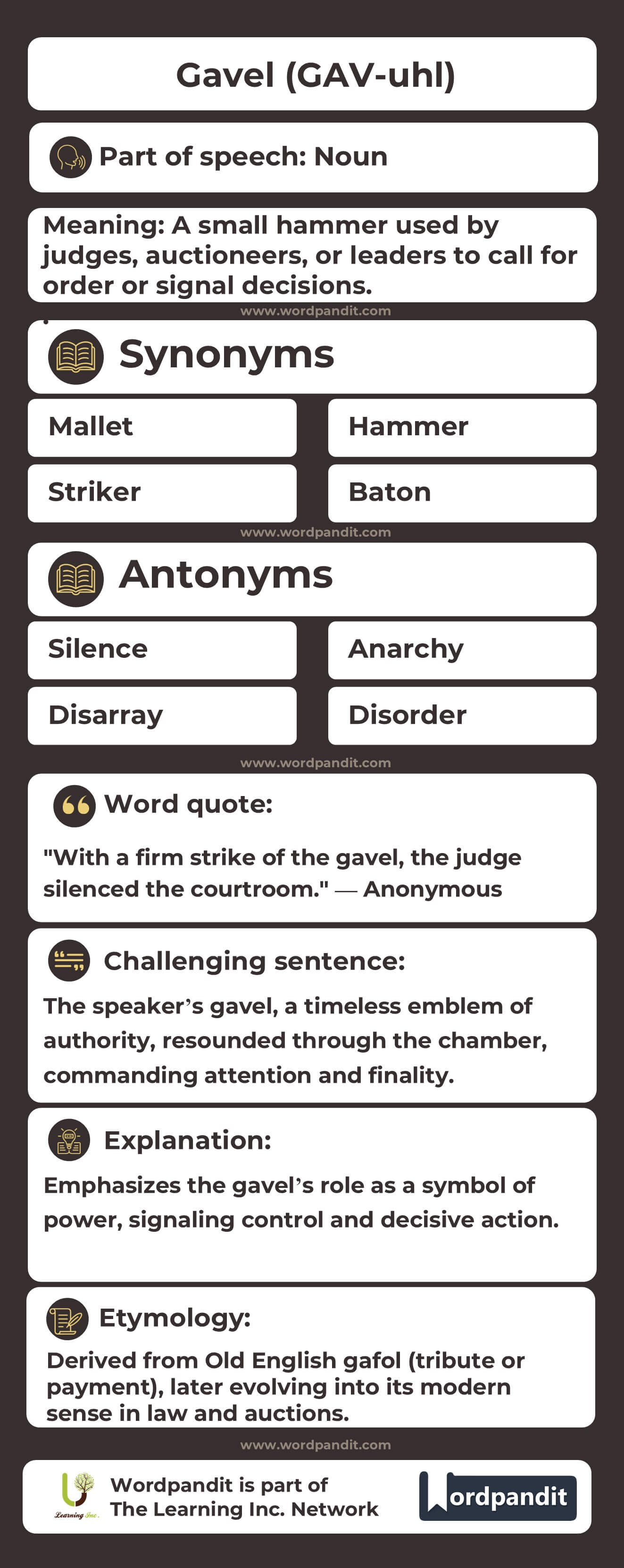 Gavel Flashcard
