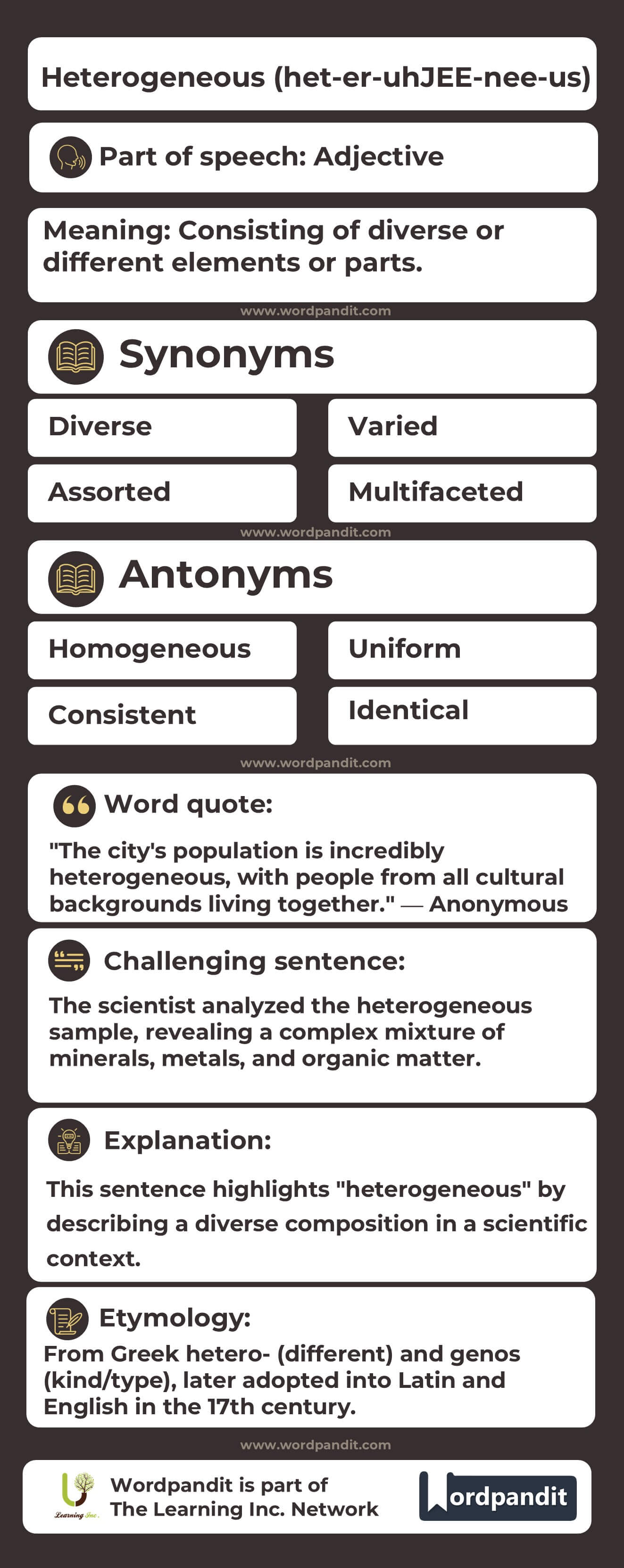 Heterogeneous Flashcard