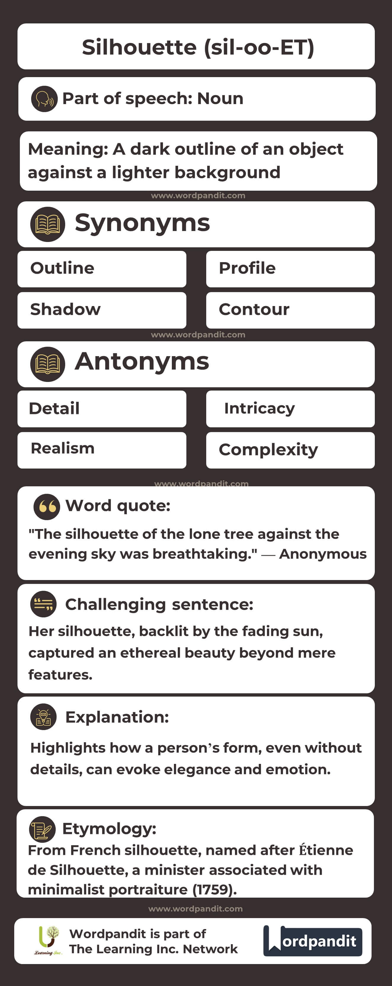 Silhouette Flashcard