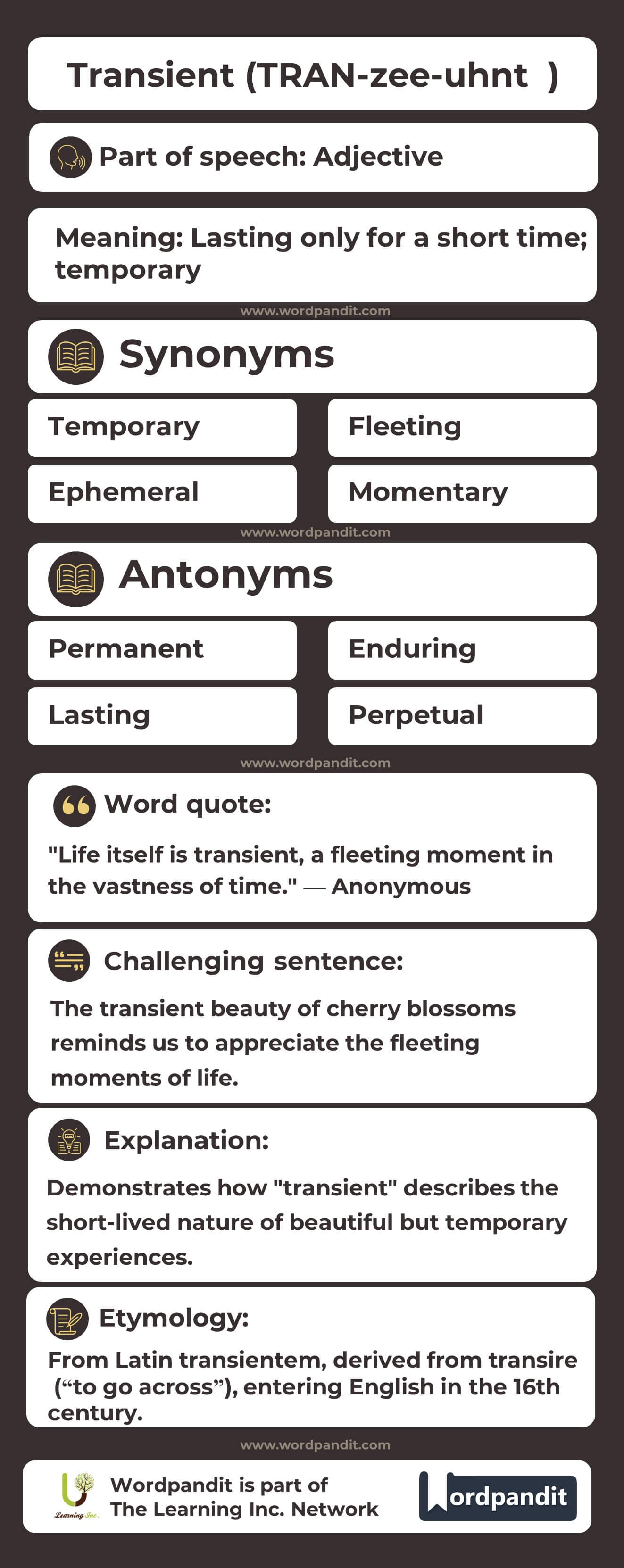Transient Flashcard