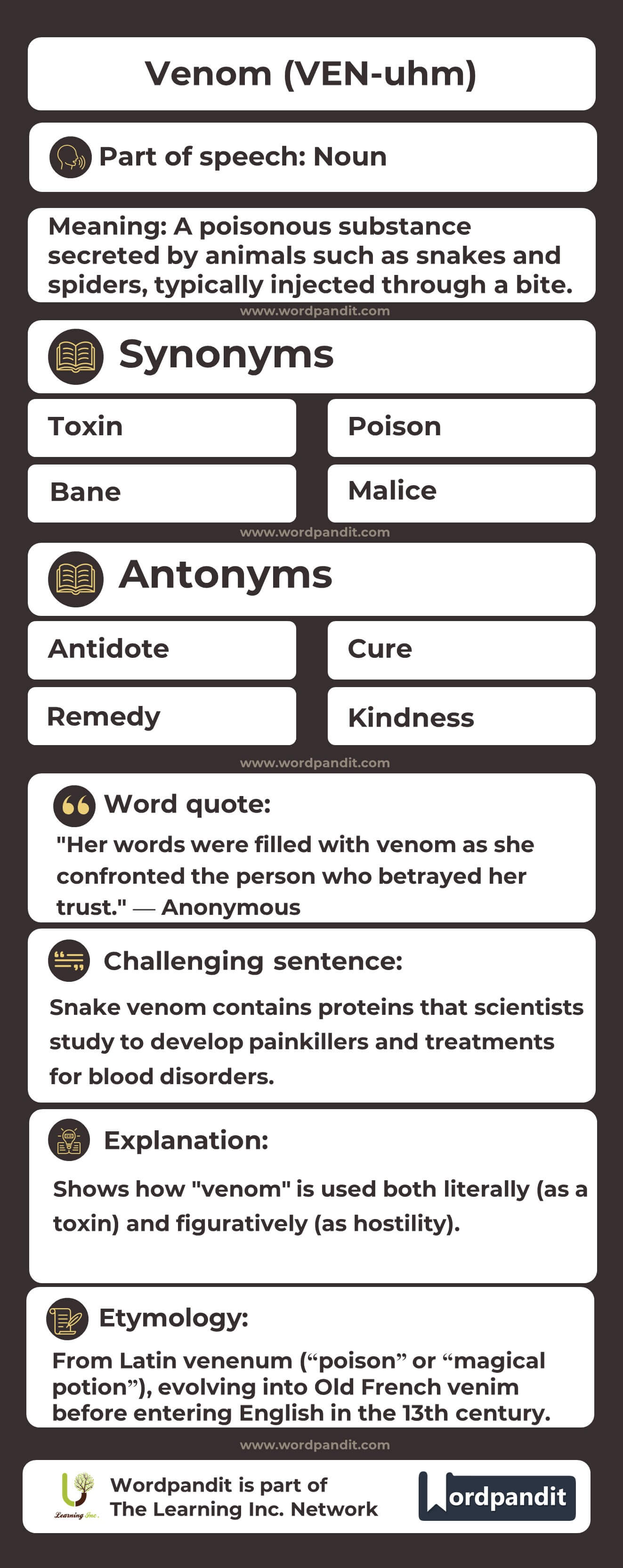 Venom Flashcard