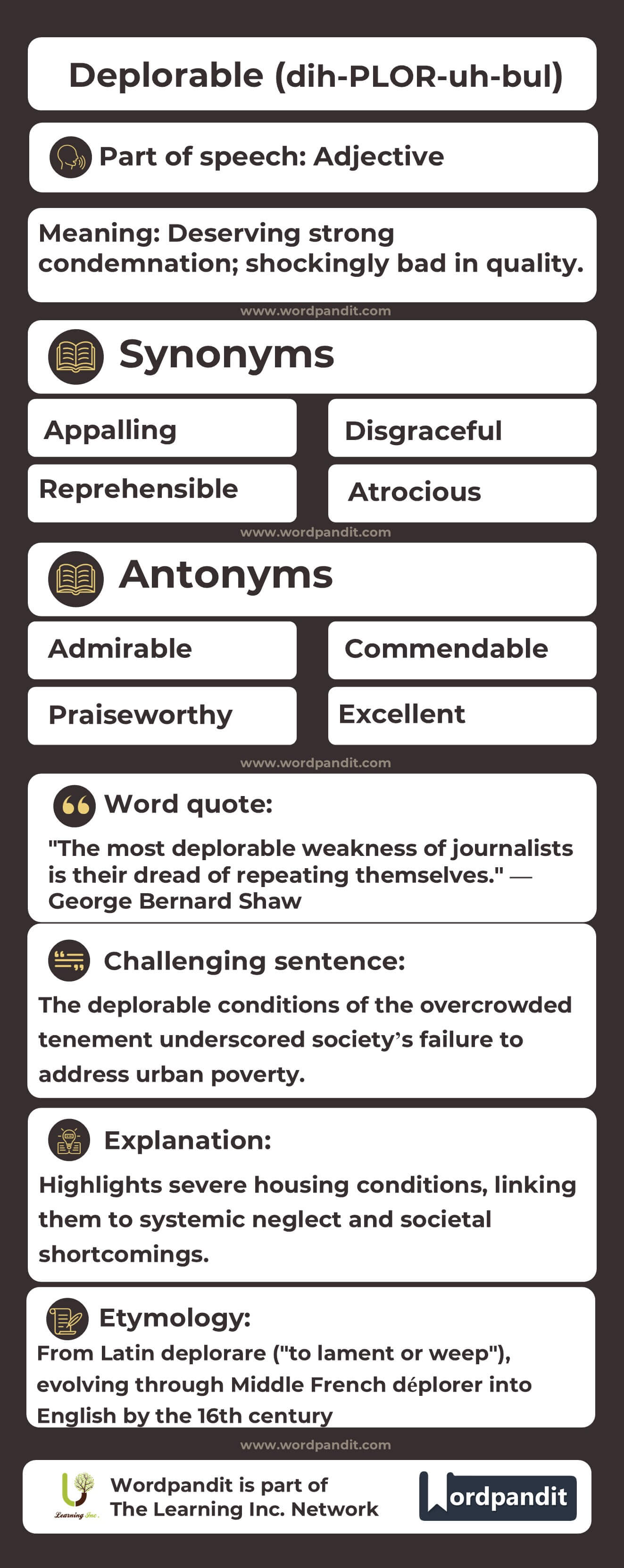 Deplorable Flashcard