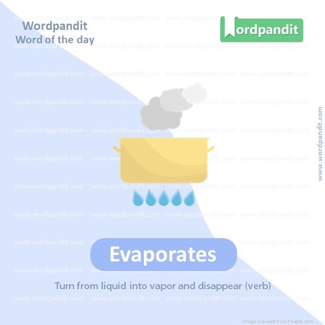 Evaporates Picture Vocabulary