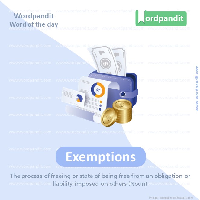Exemptions Picture Vocabulary