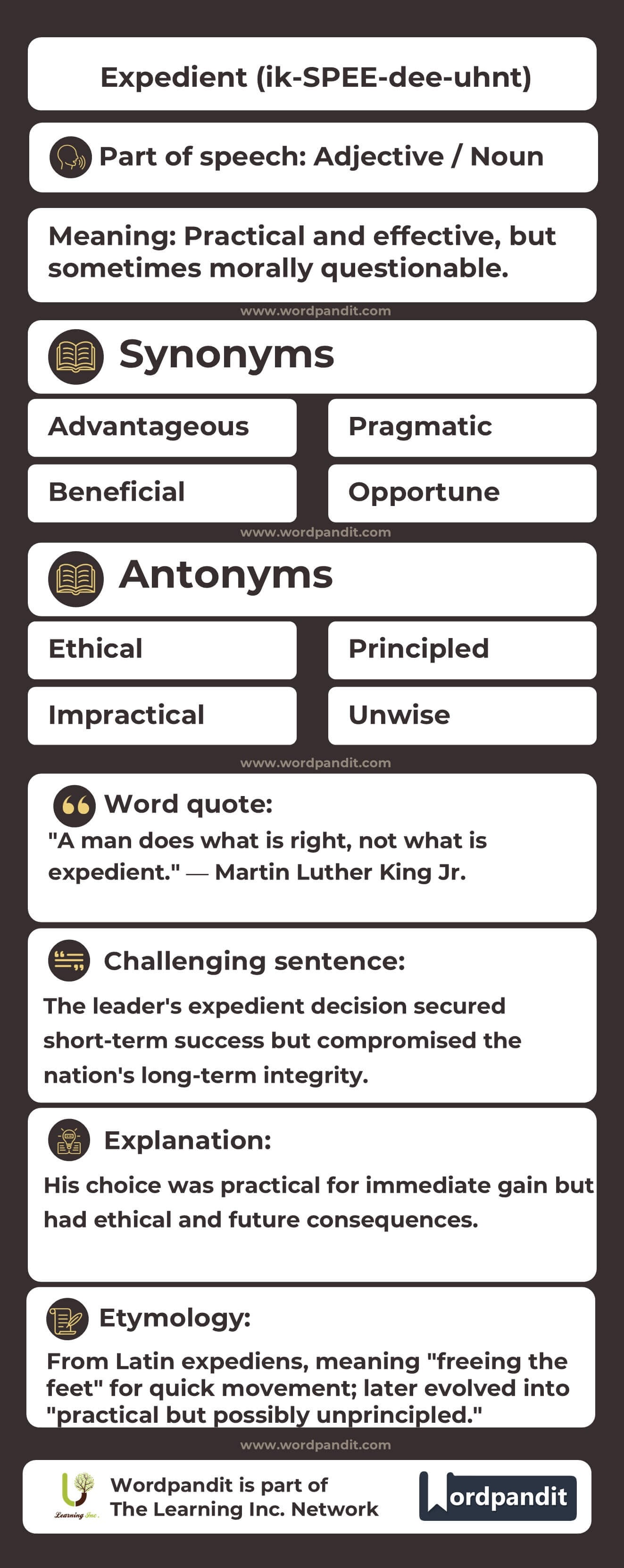 Expendient Flashcard