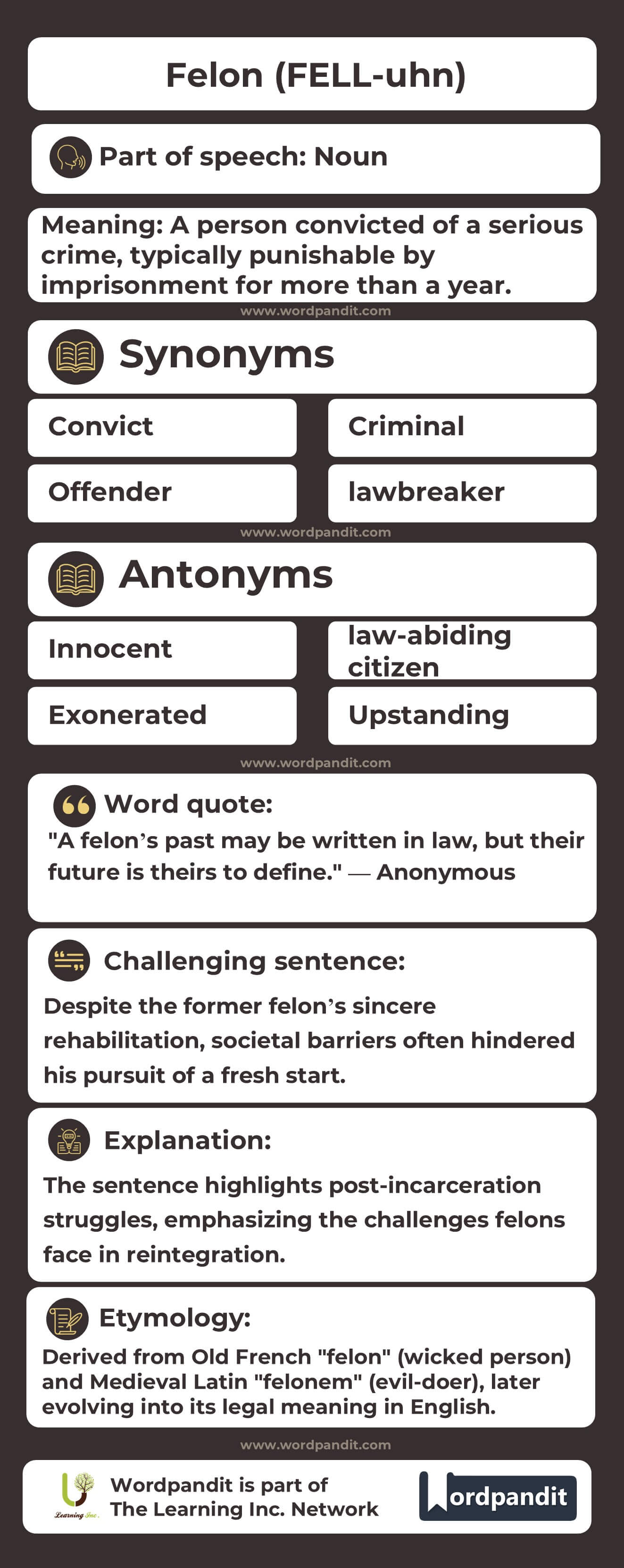 Felon Flashcard