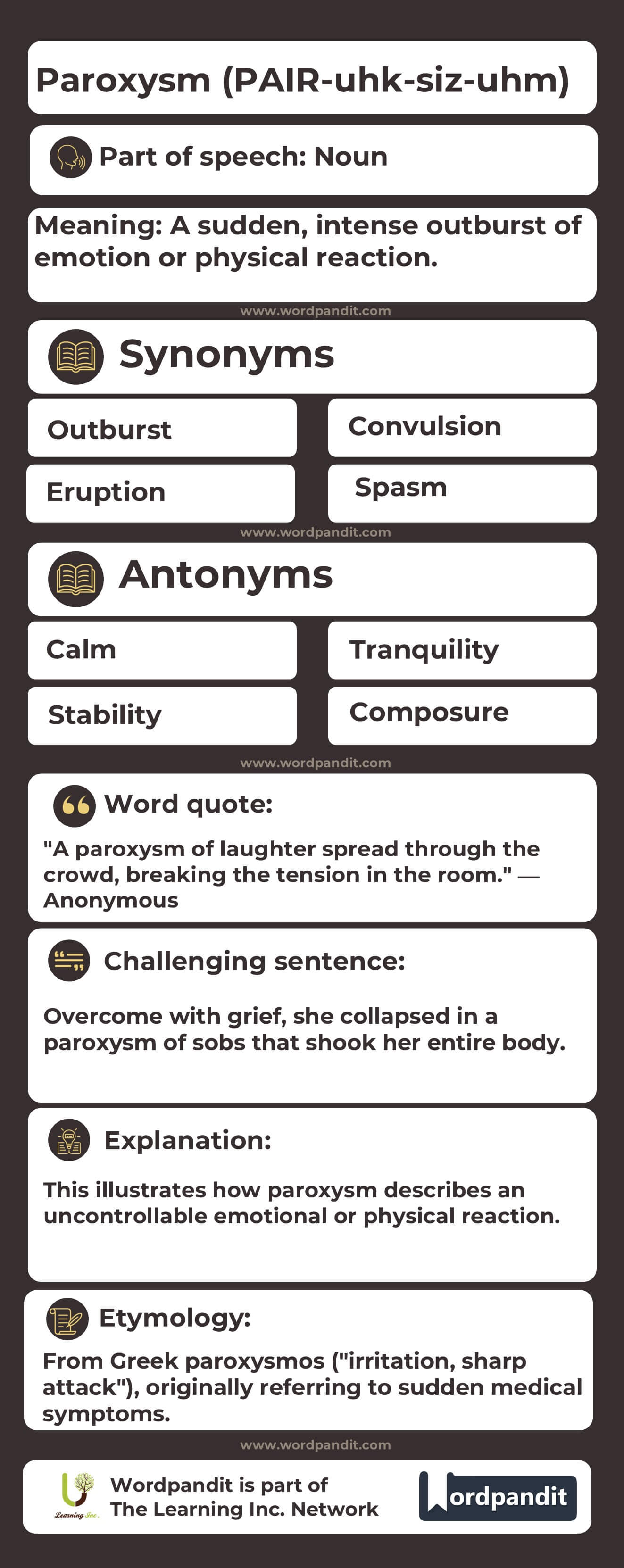 Paroxysm Flashcard