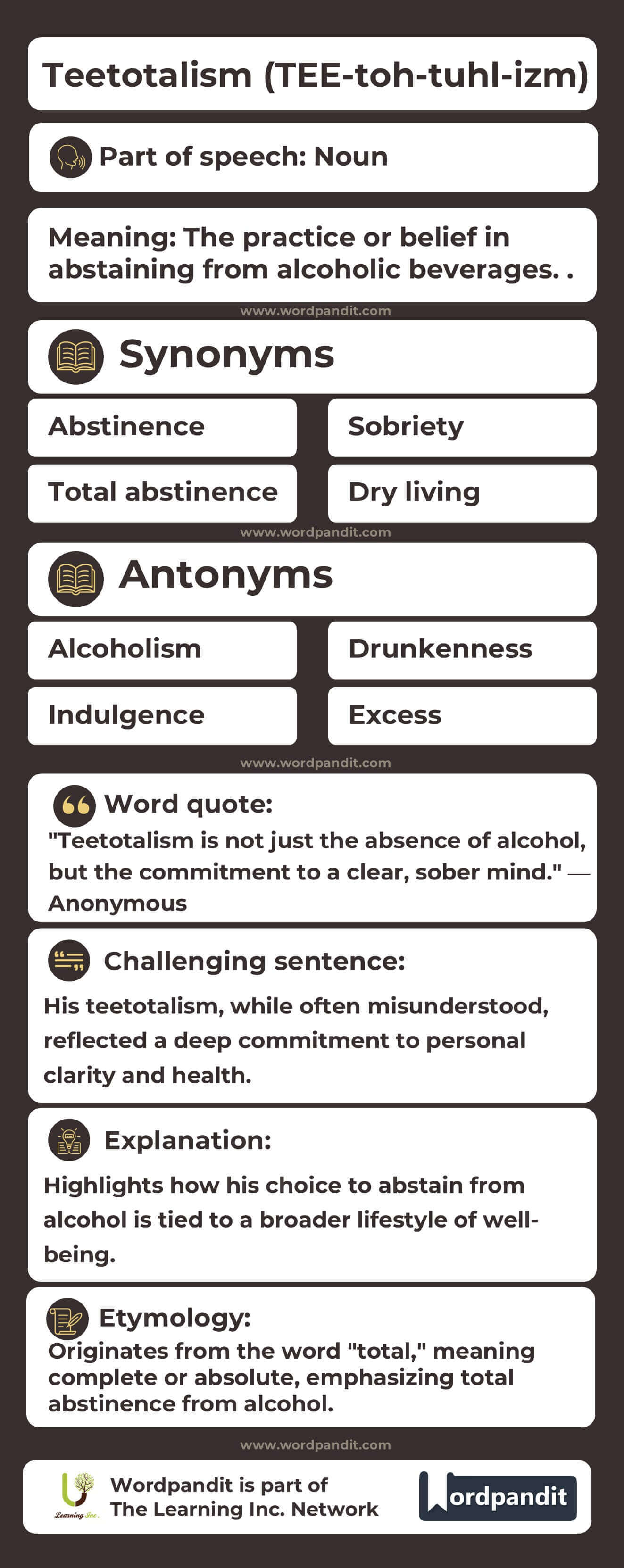 Teetotalism Flashcard