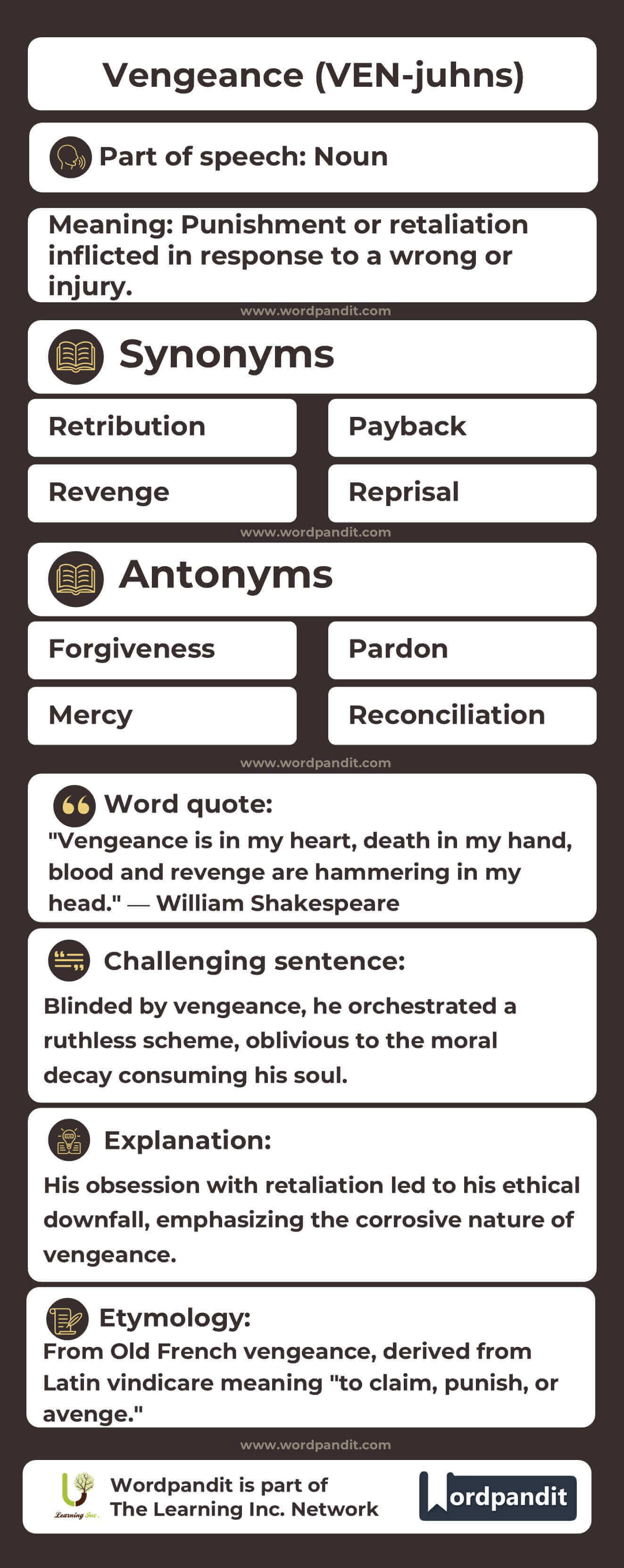 Vengeance Flashcard